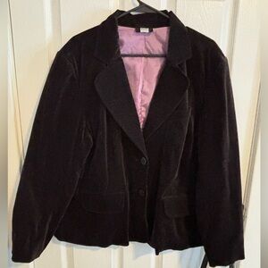 Women's Black Velour Jacket